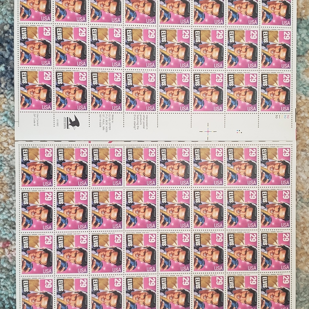 Elvis Colorful USA Stamp Sheets